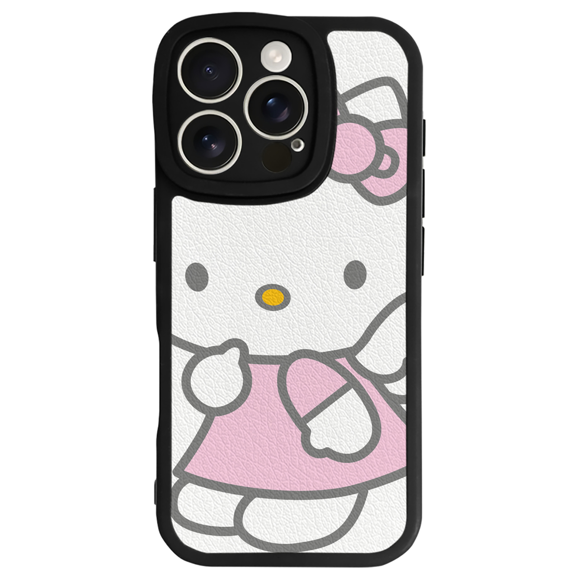 （画像用） Hello Kitty ハローキティ 【iPhone 16シリーズ対応】シリコンスマホケース（レザー調） 材質：シリコン